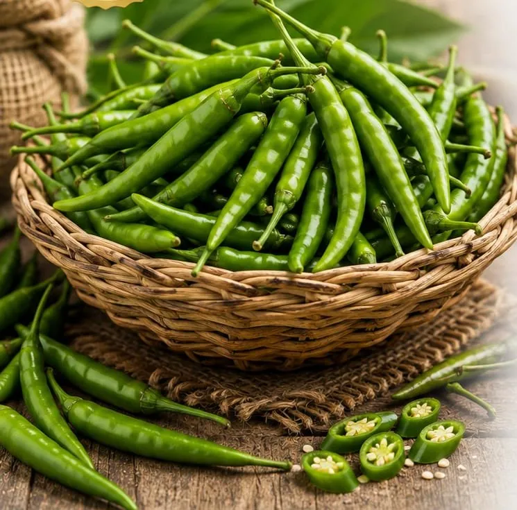 Fresh green chilli