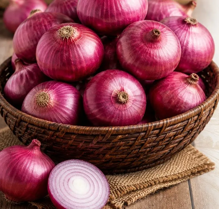 Fresh red onions